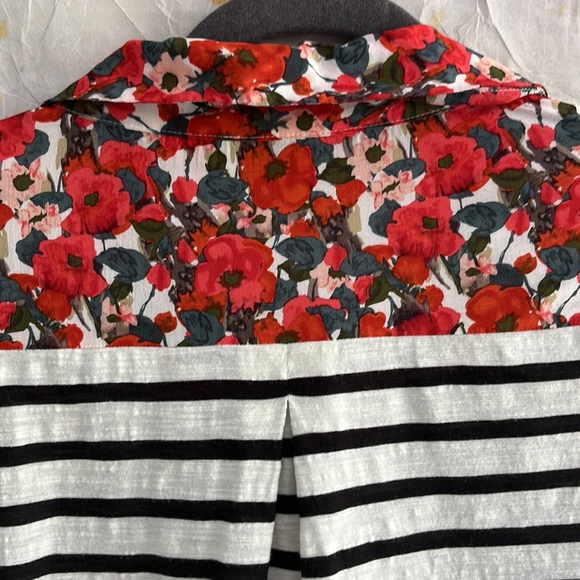 Anthropologie Postmark Striped/Floral Top sz M - Picture 9 of 12